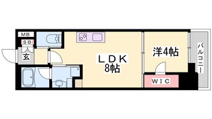 ブエナビスタ神戸駅前の物件間取画像